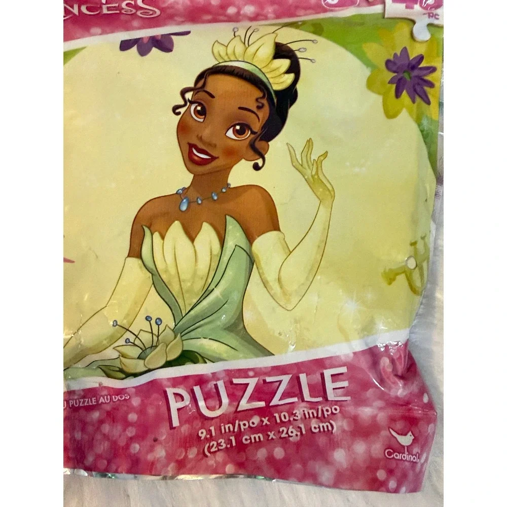 Disney Princess Tiana Puzzle on the Go 48 Piece Resealable Bag Cardinal New